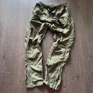 GRAMICCI NYLON BELT TRACK PANTS WITH ANKLE ZIPPER SIZE SMALL